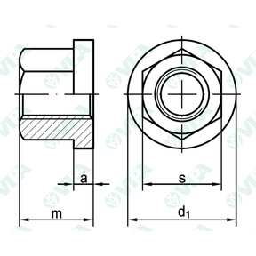 DIN 6331 Hexagon nuts with flange, high type